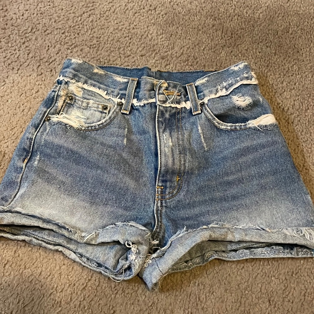 Carmar Denim high wasted distressed denim shorts